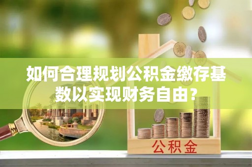 平罗如何合理规划公积金缴存基数以实现财务自由？