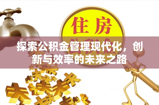平罗探索公积金管理现代化，创新与效率的未来之路