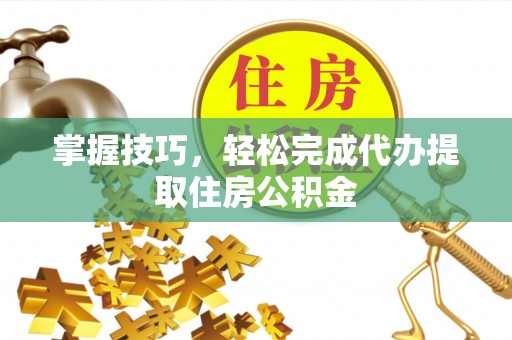 平罗掌握技巧，轻松完成代办提取住房公积金
