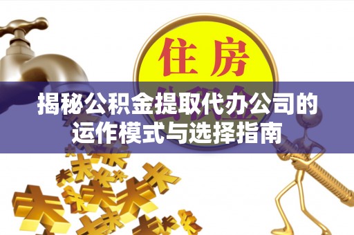 平罗揭秘公积金提取代办公司的运作模式与选择指南