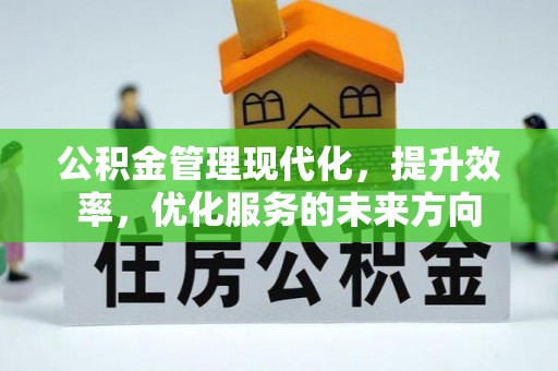 平罗公积金管理现代化，提升效率，优化服务的未来方向